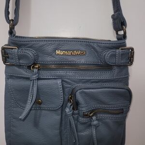Montana West Blue Crossbody Bag - Leather-Style Organizer